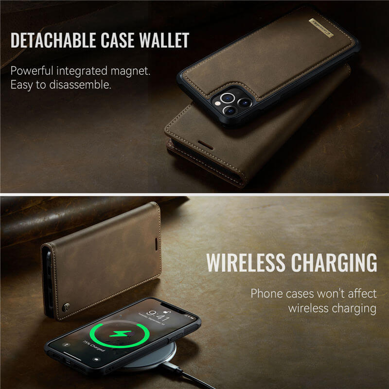 CaseMe iPhone 12/12 Pro 2-in-1 Magnetic Wallet Case
