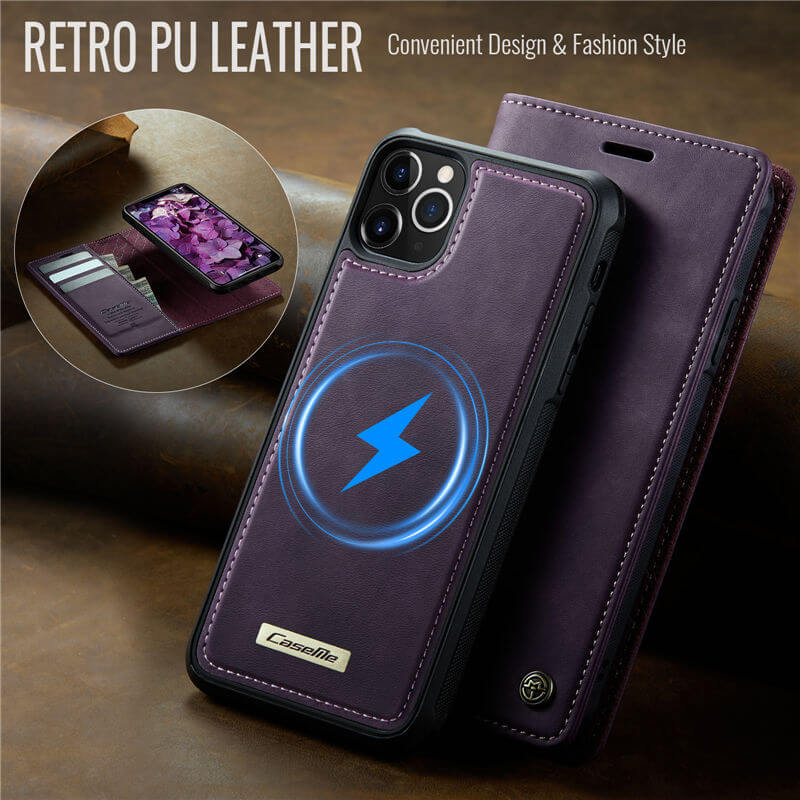 CaseMe iPhone 12/12 Pro 2-in-1 Magnetic Wallet Case