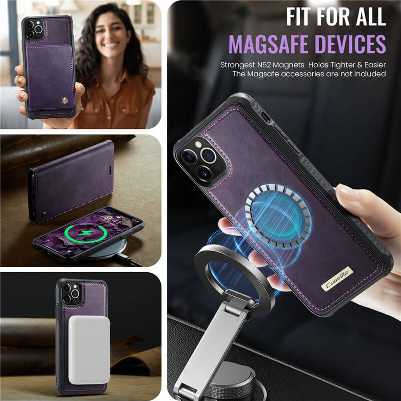 CaseMe iPhone 12/12 Pro 2-in-1 Magnetic Wallet Case