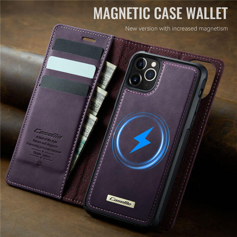 CaseMe iPhone 12/12 Pro 2-in-1 Magnetic Wallet Case