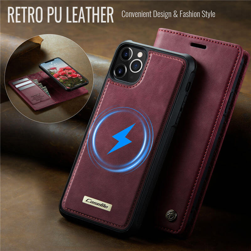 CaseMe iPhone 12/12 Pro 2-in-1 Magnetic Wallet Case