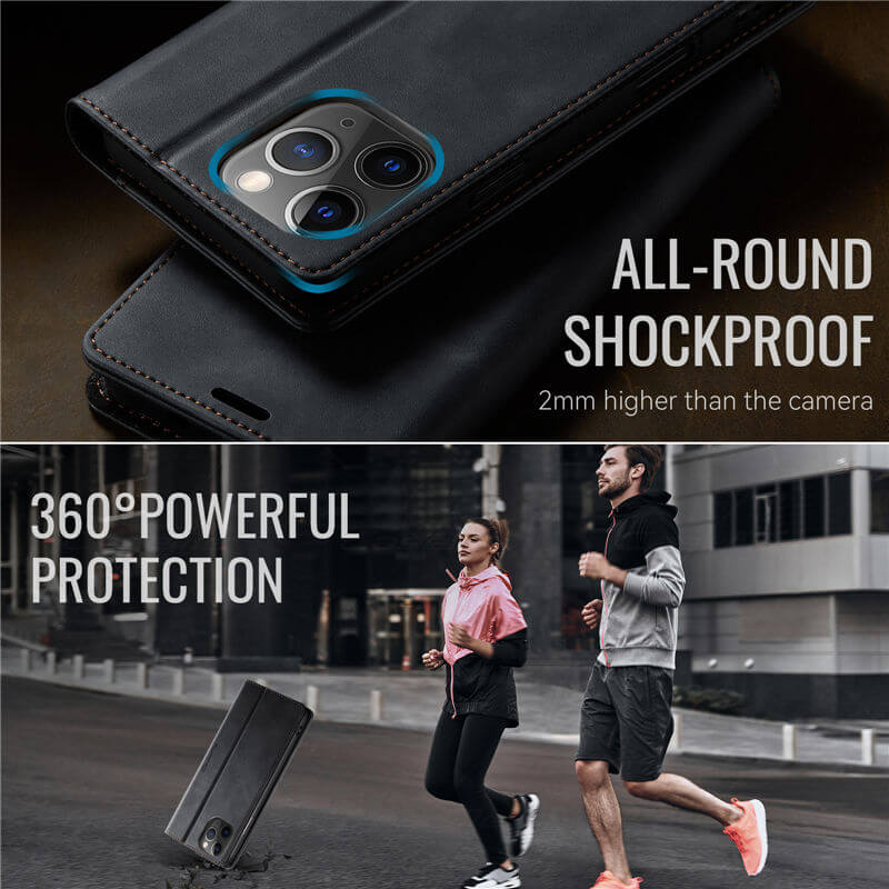 CaseMe iPhone 11 Pro Max Magnetic Wallet Case with RFID Blocking