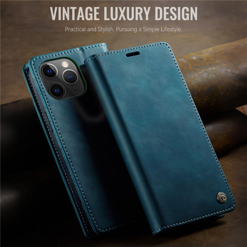 CaseMe iPhone 11 Pro Max Magnetic Wallet Case with RFID Blocking