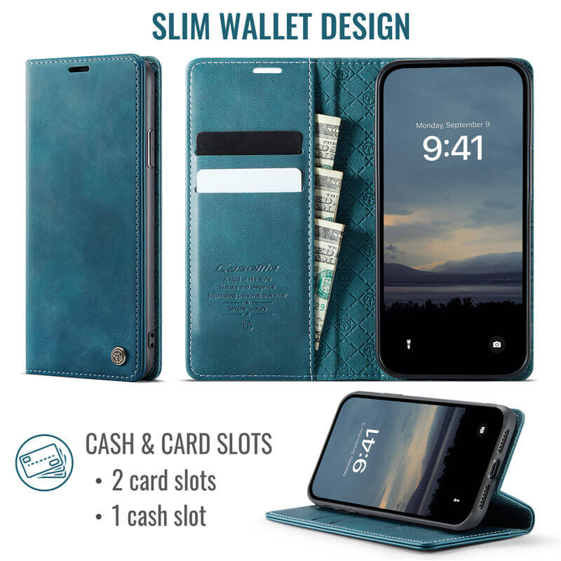 CaseMe iPhone 11 Pro Max Magnetic Wallet Case with RFID Blocking