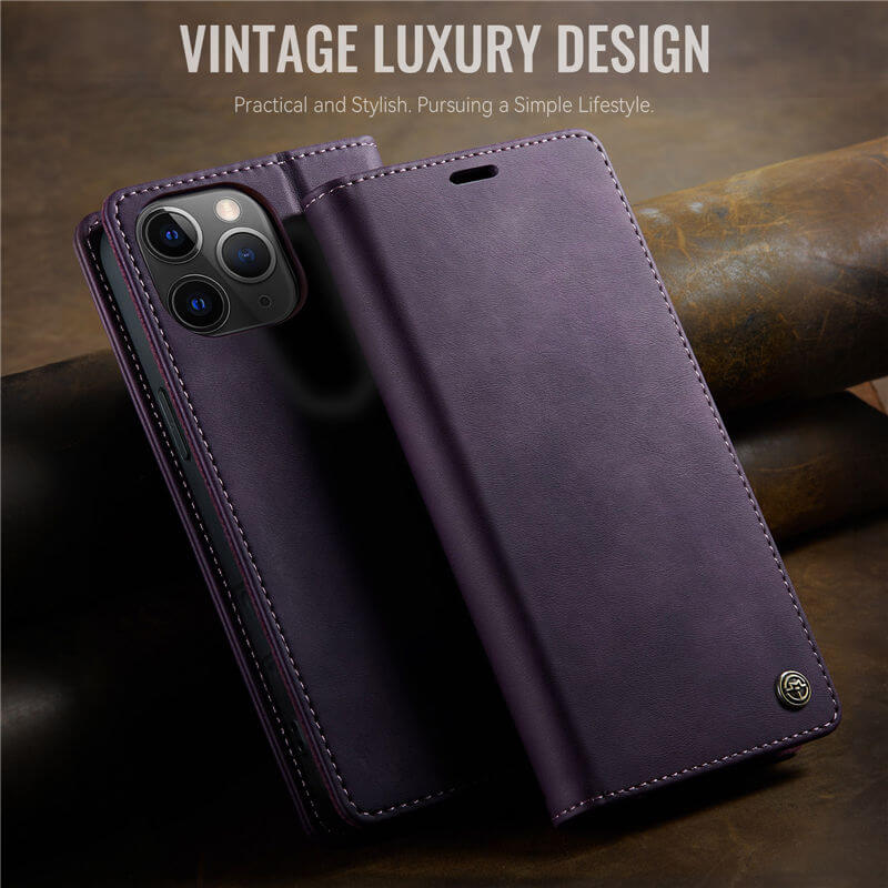 CaseMe iPhone 11 Pro Max Magnetic Wallet Case with RFID Blocking