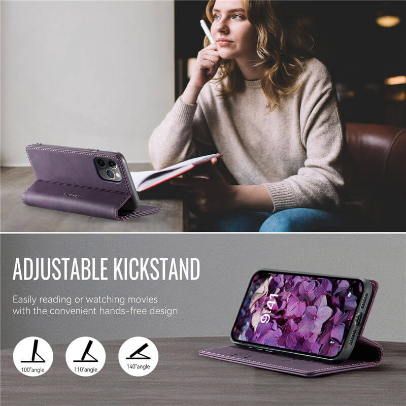 CaseMe iPhone 11 Pro Max Magnetic Wallet Case with RFID Blocking