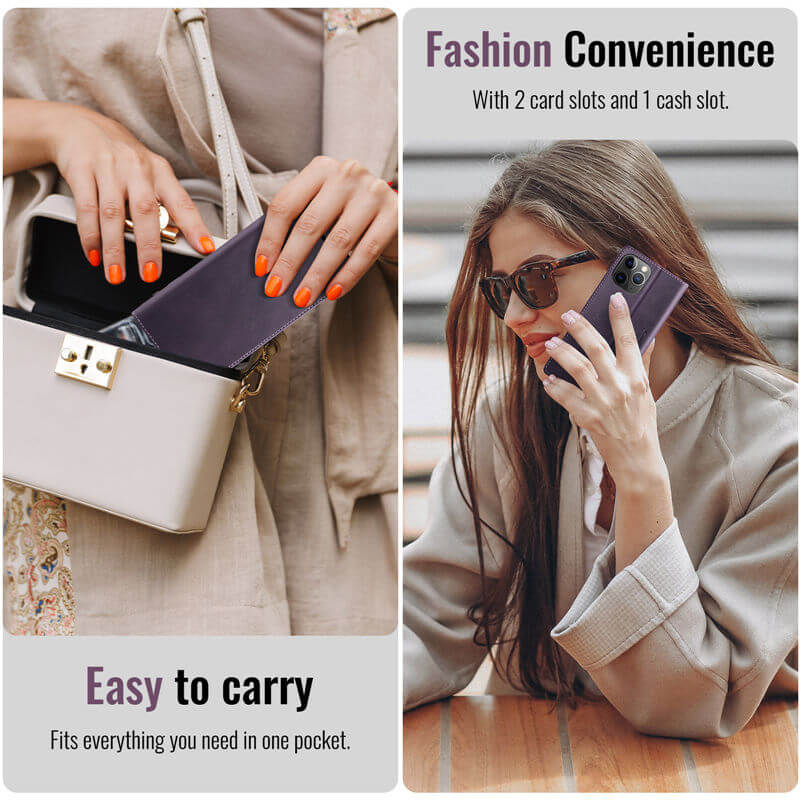 CaseMe iPhone 11 Pro Max Magnetic Wallet Case with RFID Blocking