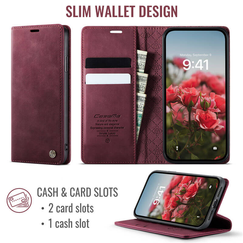 CaseMe iPhone 11 Pro Magnetic Wallet Case with RFID Blocking