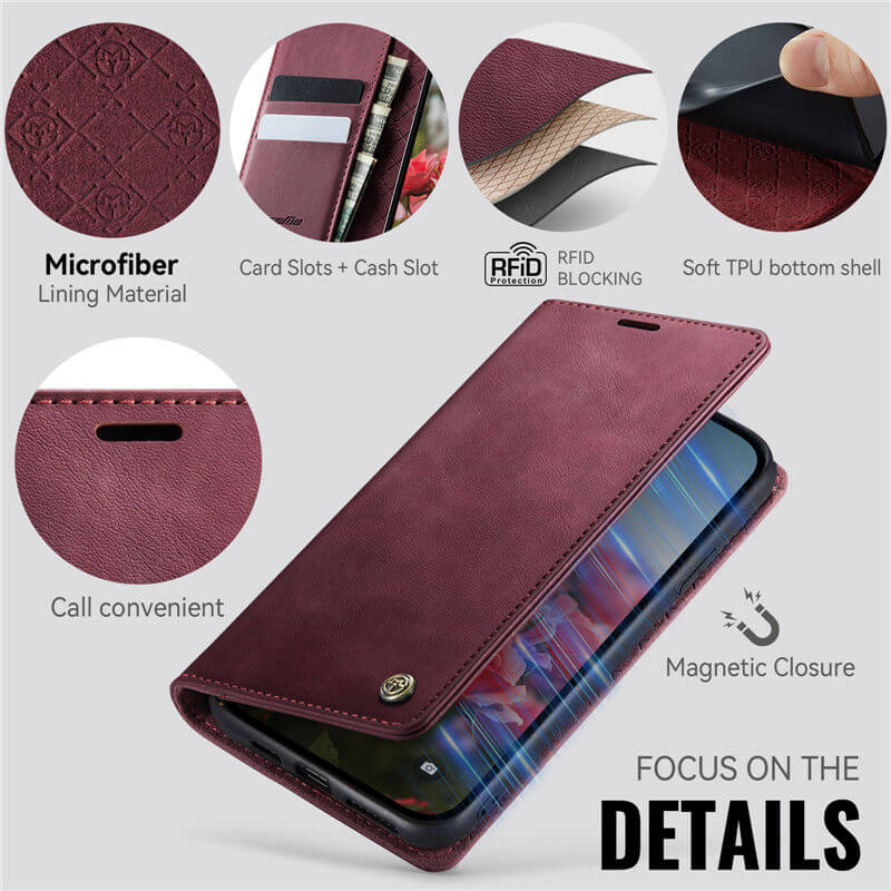 CaseMe iPhone 11 Pro Magnetic Wallet Case with RFID Blocking