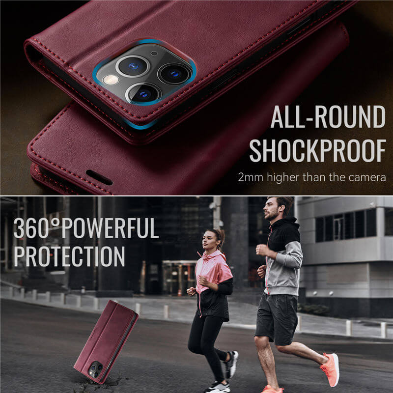 CaseMe iPhone 11 Pro Magnetic Wallet Case with RFID Blocking