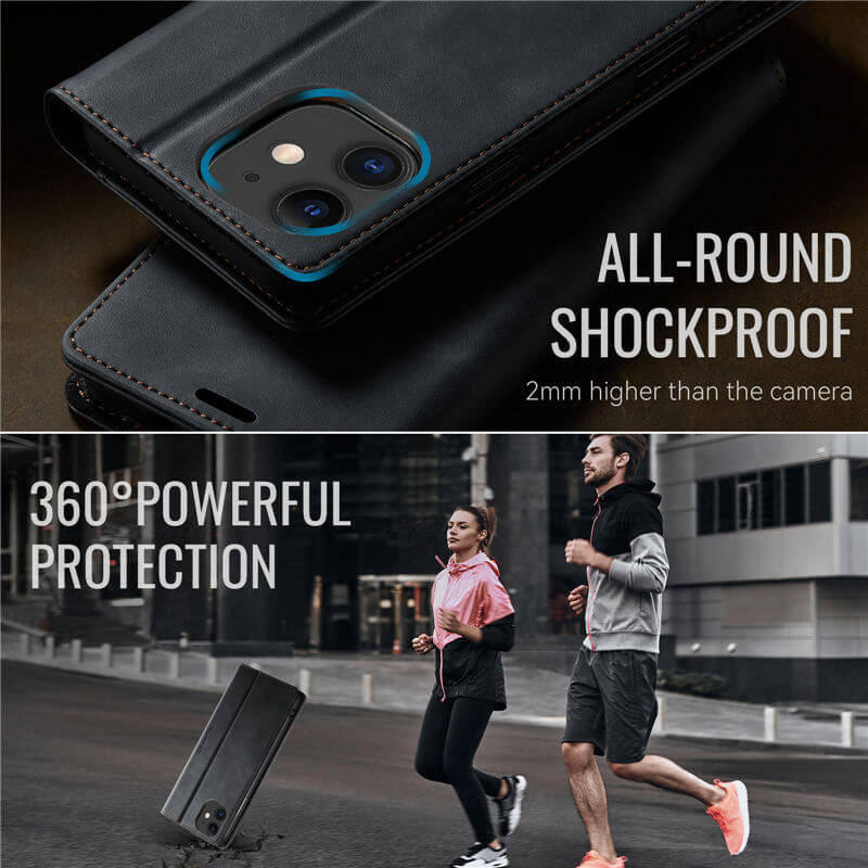 CaseMe iPhone 11 Magnetic Wallet Case with RFID Blocking