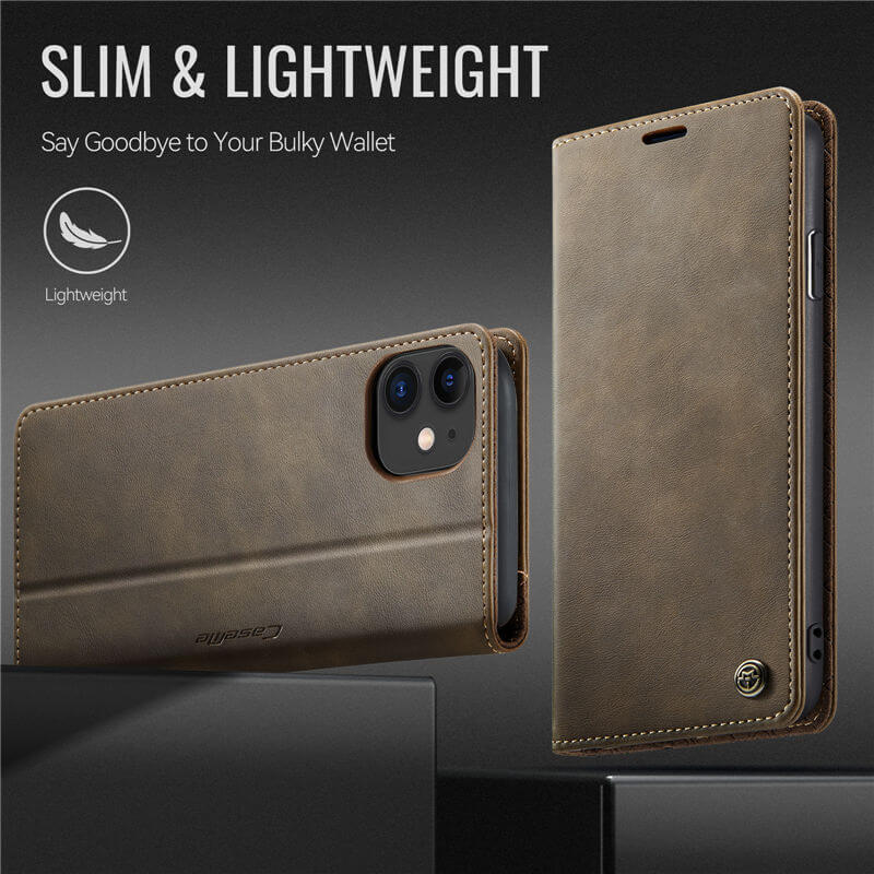 CaseMe iPhone 11 Magnetic Wallet Case with RFID Blocking