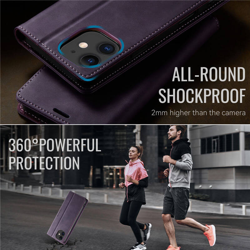 CaseMe iPhone 11 Magnetic Wallet Case with RFID Blocking