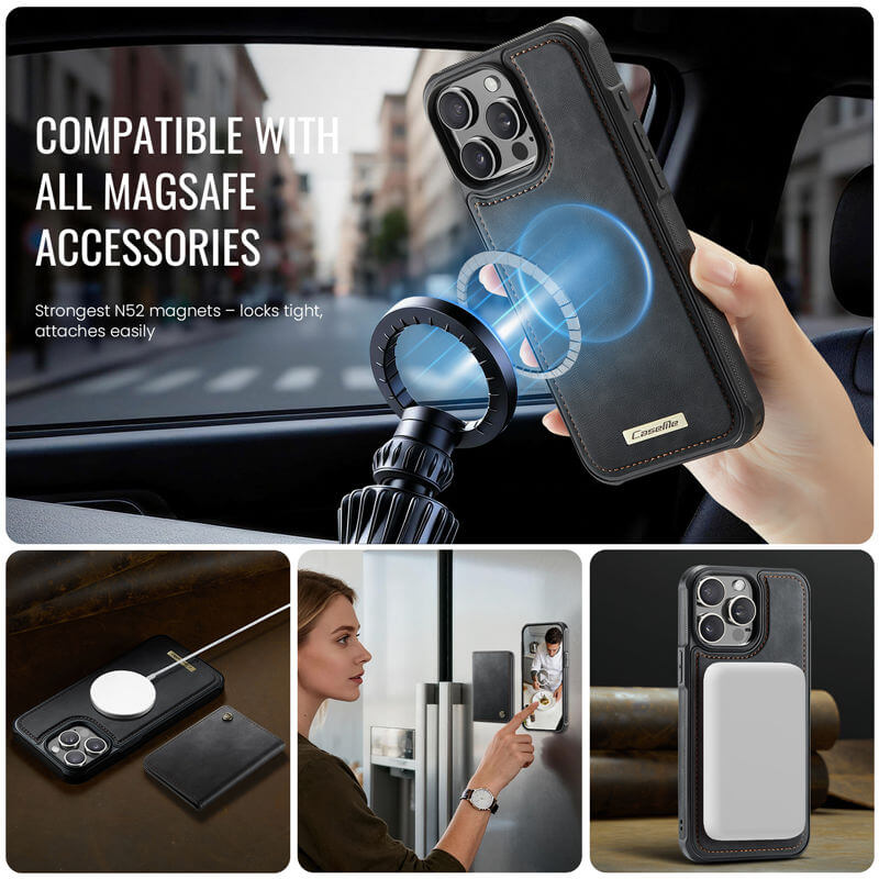 CaseMe iPhone 13 Pro Max 2-in-1 Detachable Magnetic Wallet Case