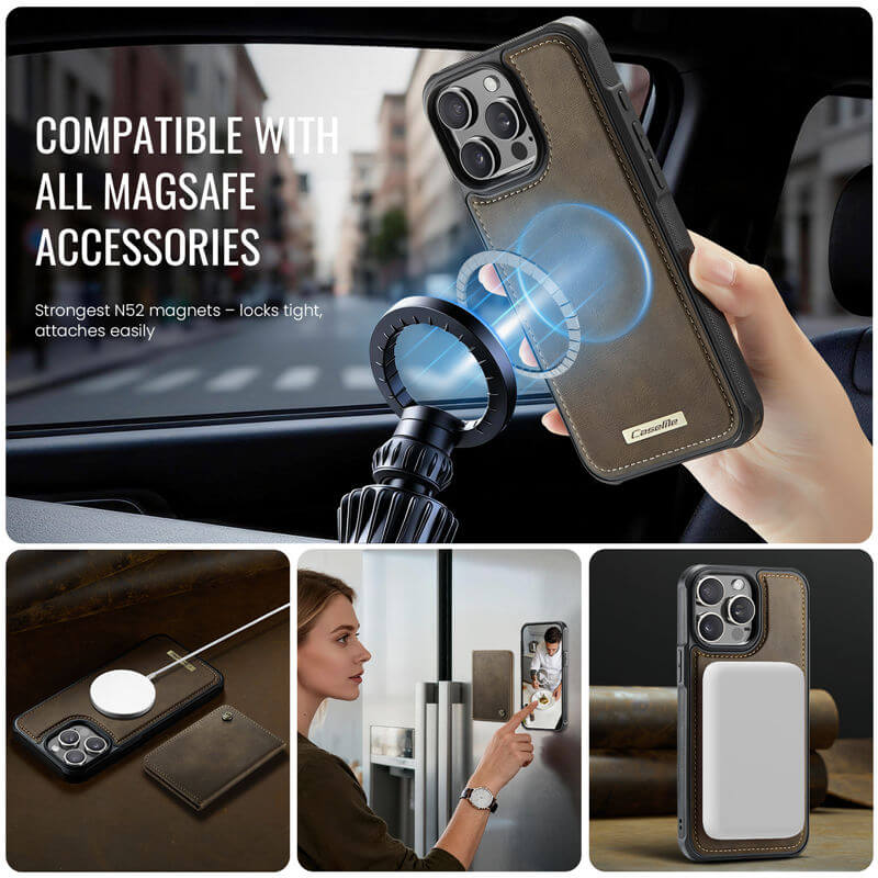 CaseMe iPhone 13 Pro Max 2-in-1 Detachable Magnetic Wallet Case