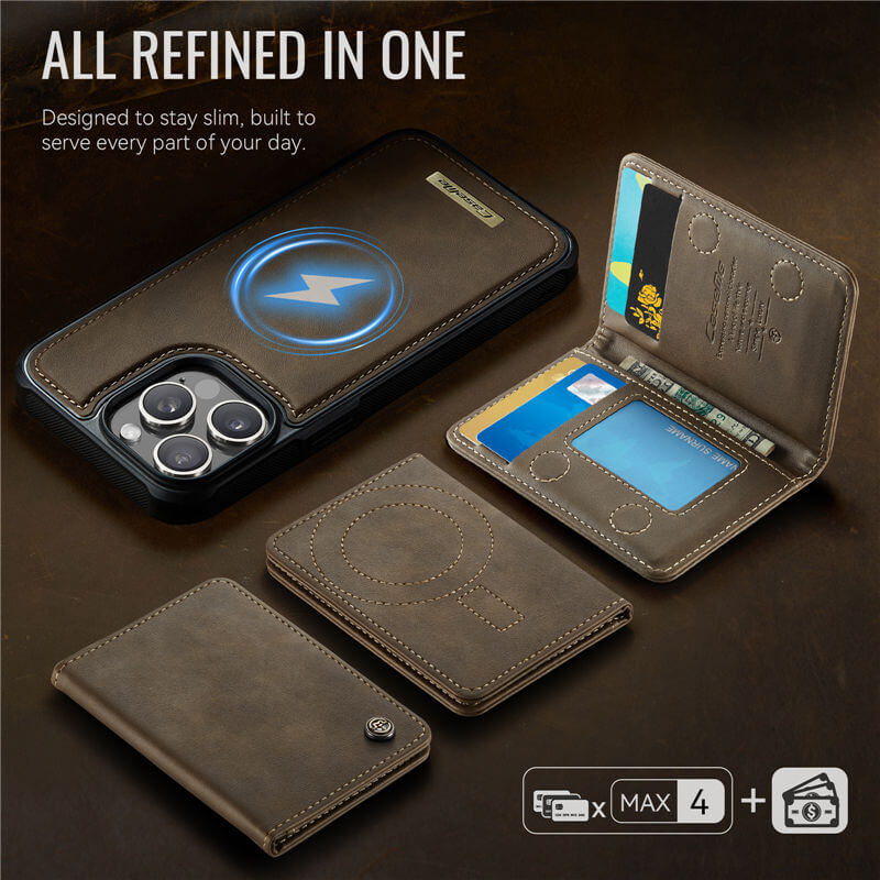 CaseMe iPhone 13 Pro Max 2-in-1 Detachable Magnetic Wallet Case