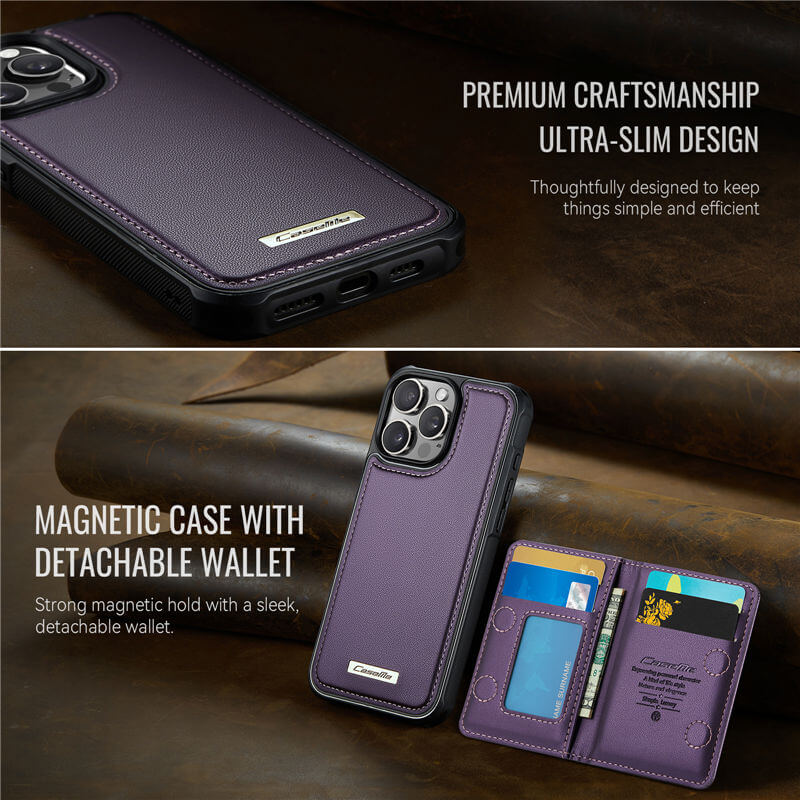 CaseMe iPhone 13 Pro Max 2-in-1 Detachable Magnetic Wallet Case