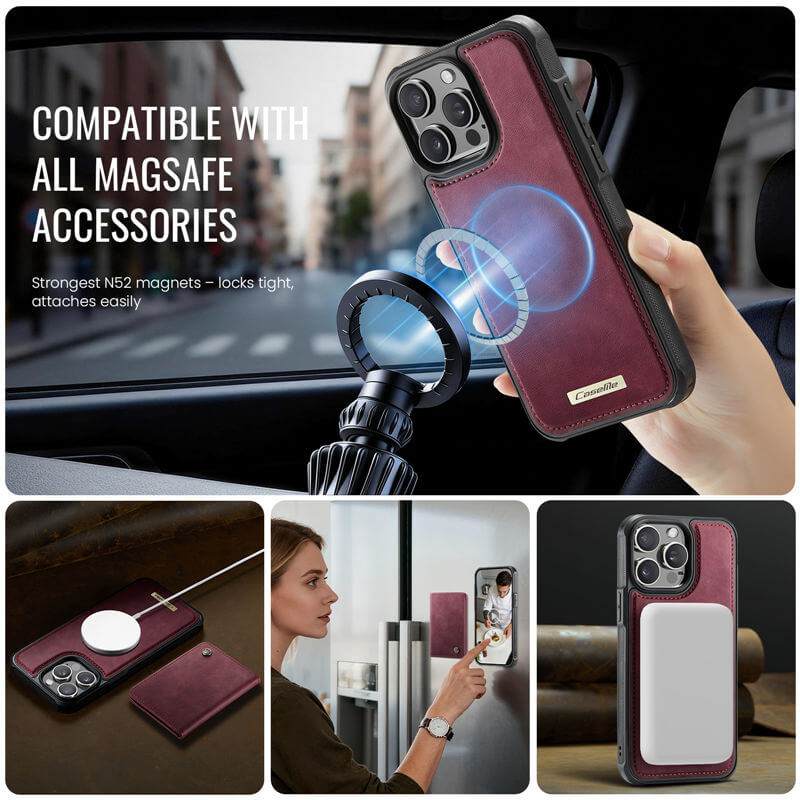 CaseMe iPhone 13 Pro Max 2-in-1 Detachable Magnetic Wallet Case