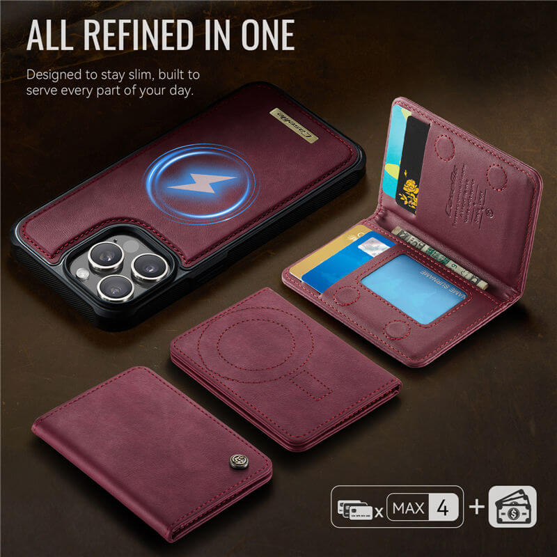 CaseMe iPhone 13 Pro Max 2-in-1 Detachable Magnetic Wallet Case