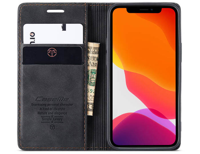 CaseMe iPhone 12 Mini Wallet Kickstand Magnetic Flip Leather Case