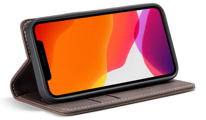 CaseMe iPhone 12 Wallet Kickstand Magnetic Flip Leather Case