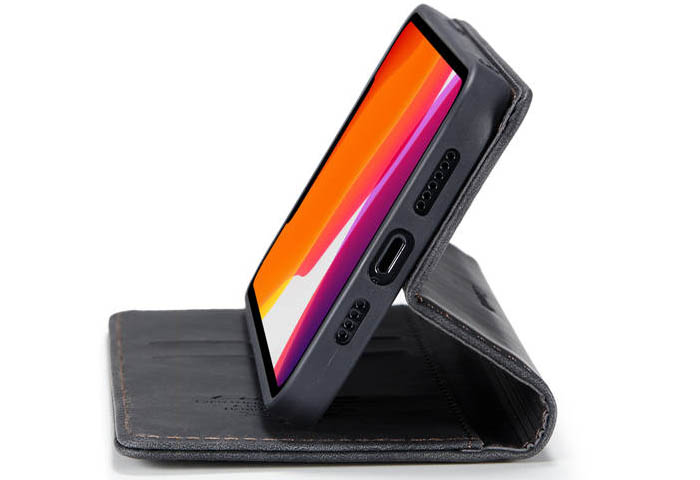 CaseMe iPhone 12 Pro Wallet Kickstand Magnetic Flip Leather Case