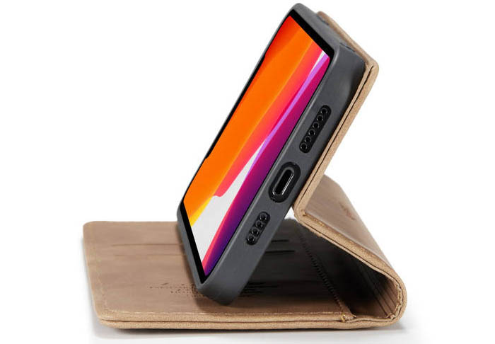 CaseMe iPhone 12 Pro Max Wallet Kickstand Magnetic Flip Leather Case