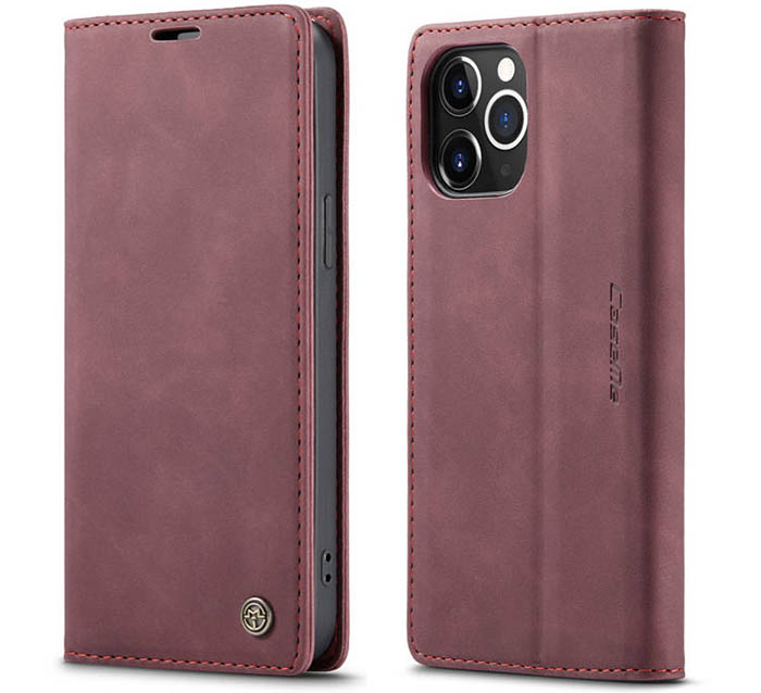 CaseMe iPhone 12 Pro Max Wallet Kickstand Magnetic Flip Leather Case