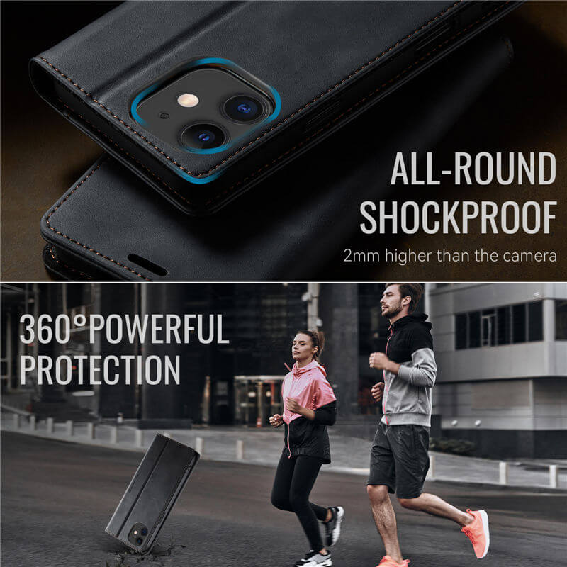 CaseMe iPhone 12 Mini Magnetic Wallet Case with RFID Blocking