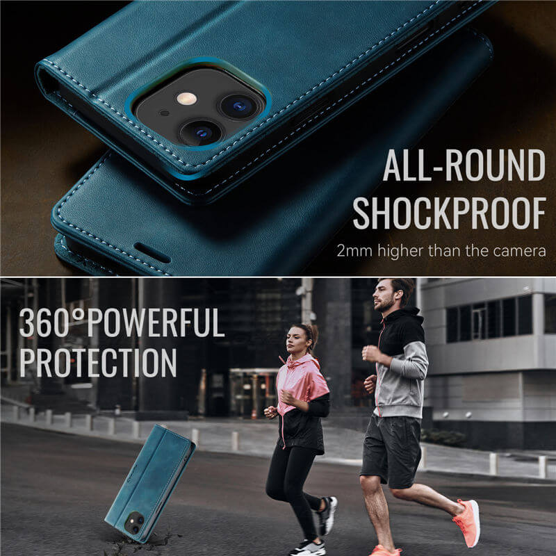 CaseMe iPhone 12 Mini Magnetic Wallet Case with RFID Blocking