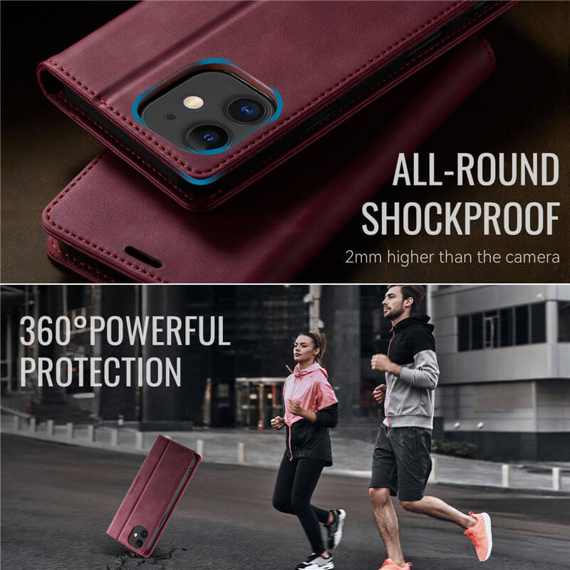 CaseMe iPhone 12 Mini Magnetic Wallet Case with RFID Blocking