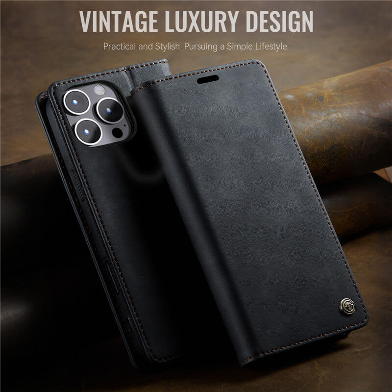 CaseMe iPhone 12/12 Pro Magnetic Wallet Case with RFID Blocking