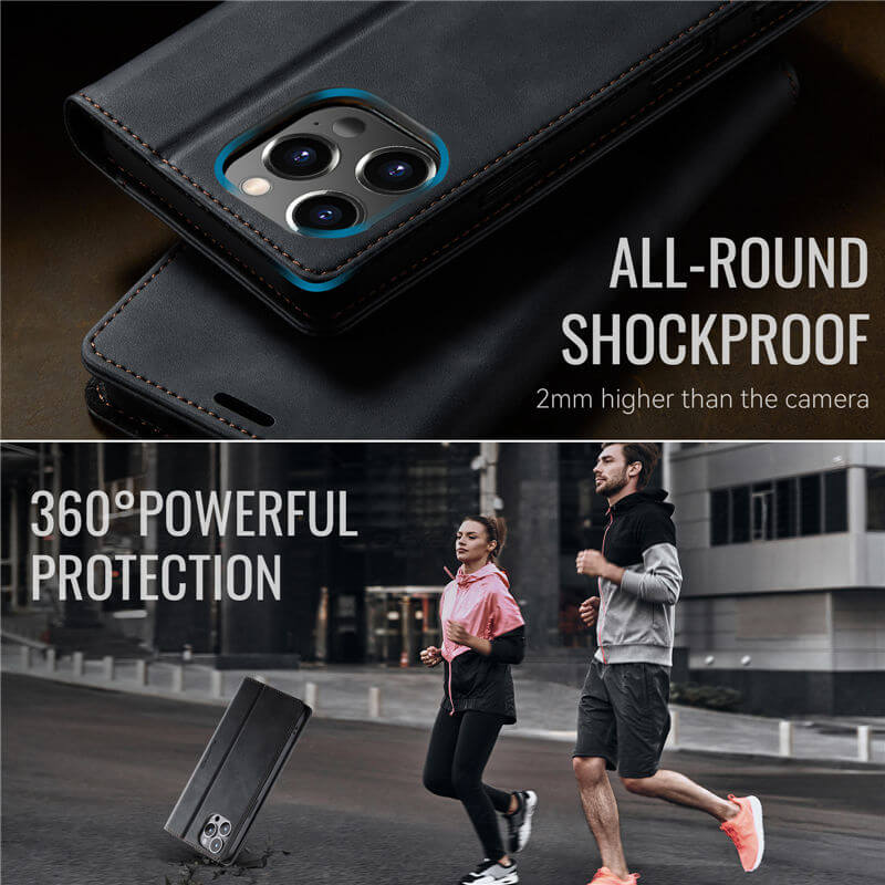 CaseMe iPhone 12/12 Pro Magnetic Wallet Case with RFID Blocking