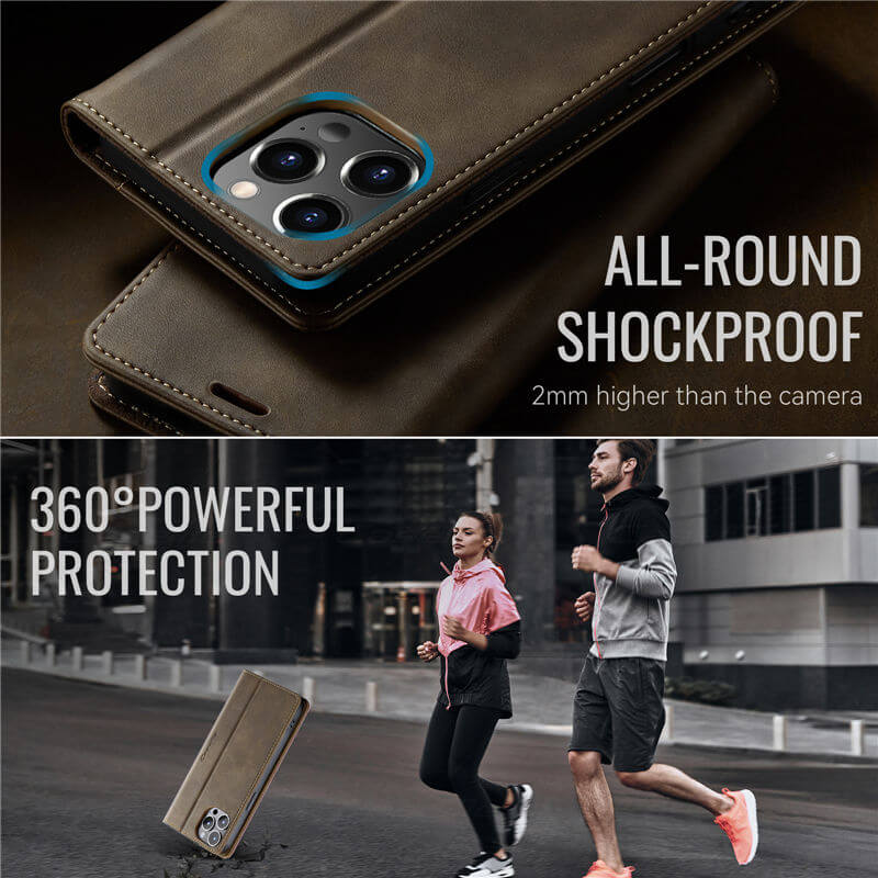 CaseMe iPhone 12 Pro Max Magnetic Wallet Case with RFID Blocking