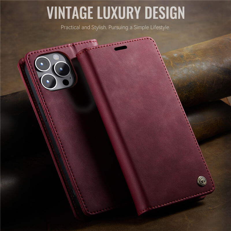 CaseMe iPhone 12 Pro Max Magnetic Wallet Case with RFID Blocking