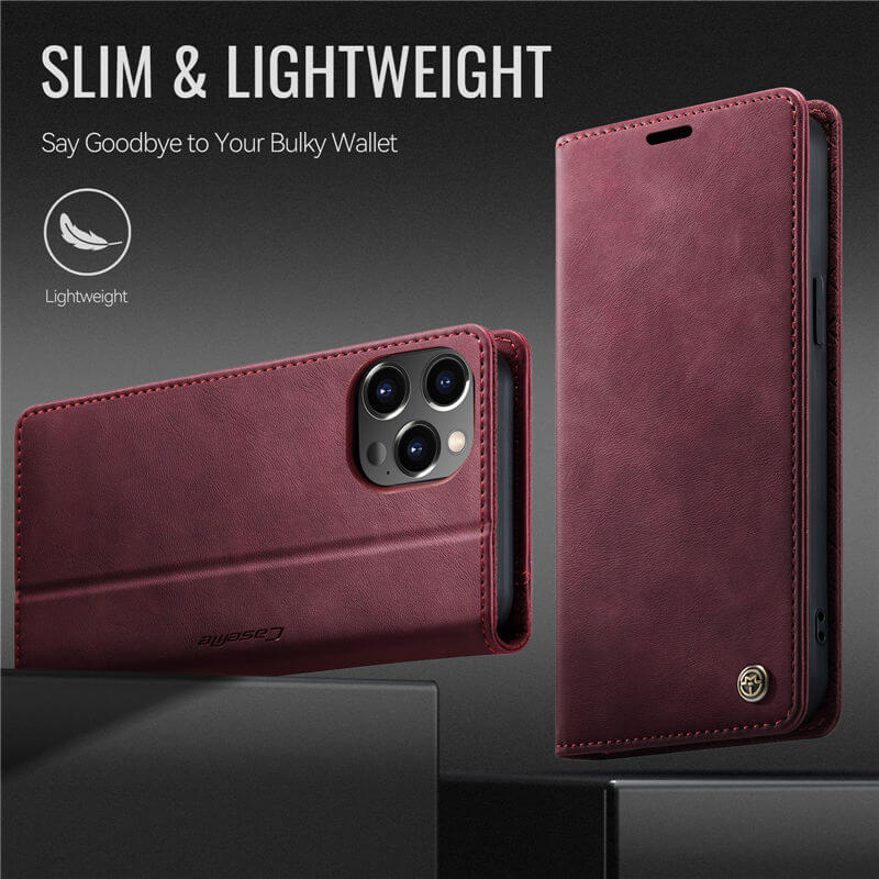 CaseMe iPhone 12 Pro Max Magnetic Wallet Case with RFID Blocking