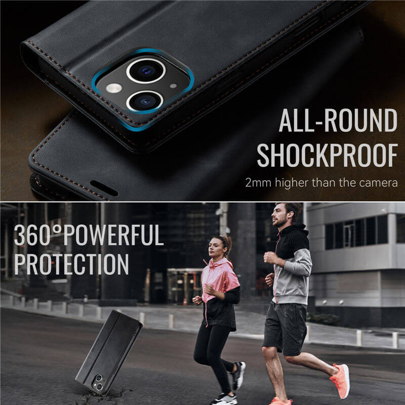 CaseMe iPhone 13 Mini Magnetic Wallet Case with RFID Blocking