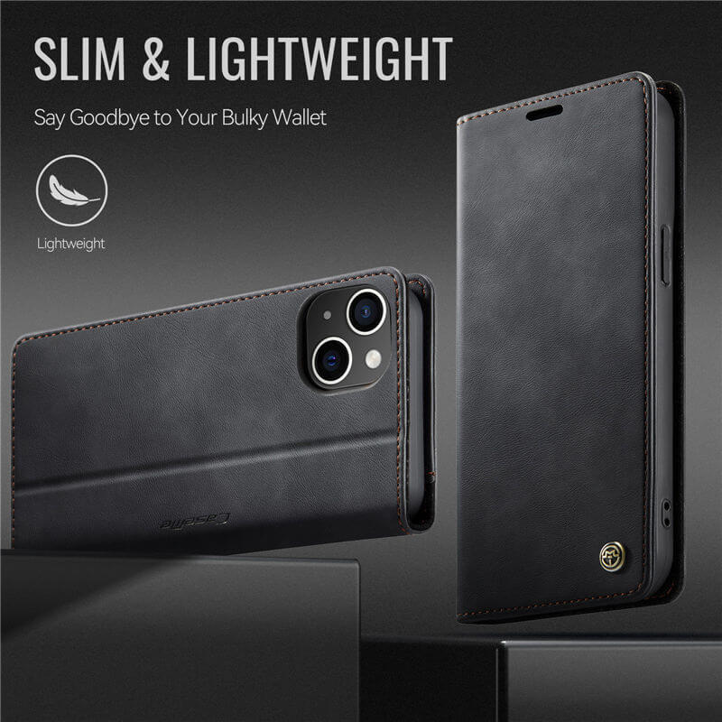 CaseMe iPhone 13 Mini Magnetic Wallet Case with RFID Blocking