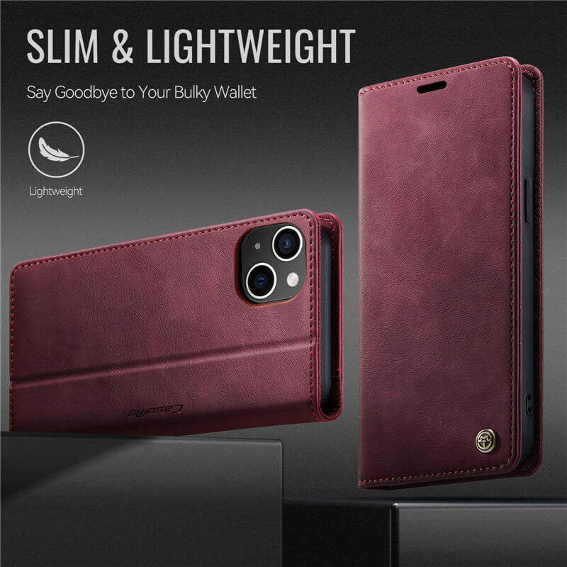 CaseMe iPhone 13 Mini Magnetic Wallet Case with RFID Blocking