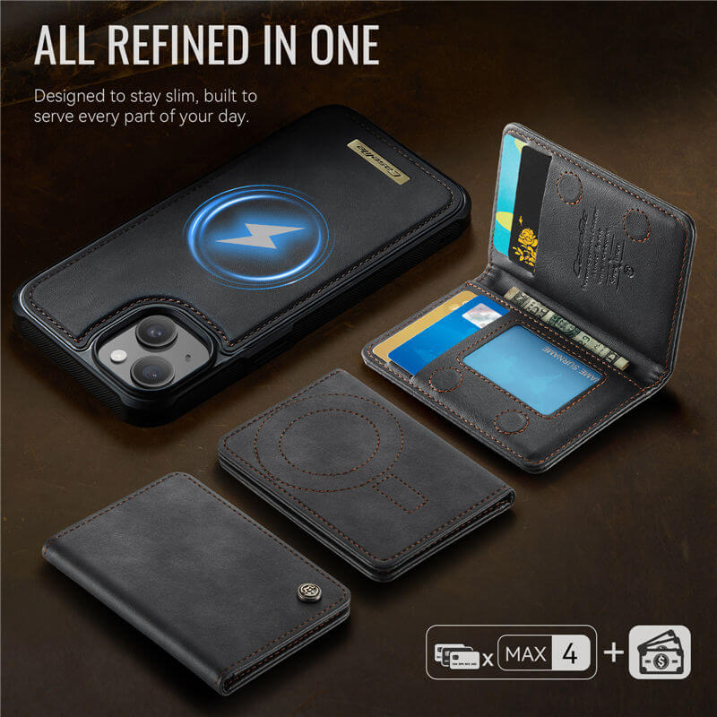 CaseMe iPhone 14 2-in-1 Detachable Magnetic Wallet Case