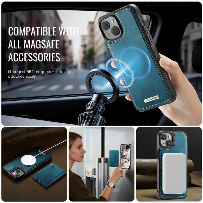 CaseMe iPhone 14 2-in-1 Detachable Magnetic Wallet Case