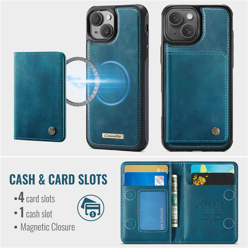 CaseMe iPhone 14 2-in-1 Detachable Magnetic Wallet Case