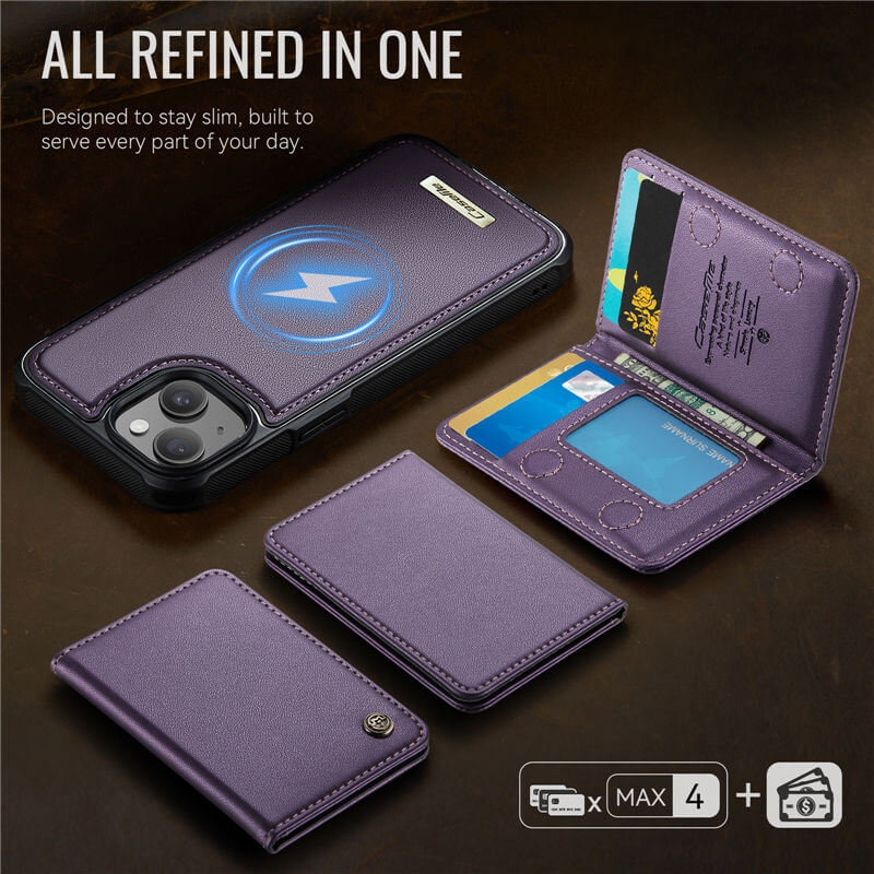 CaseMe iPhone 14 2-in-1 Detachable Magnetic Wallet Case