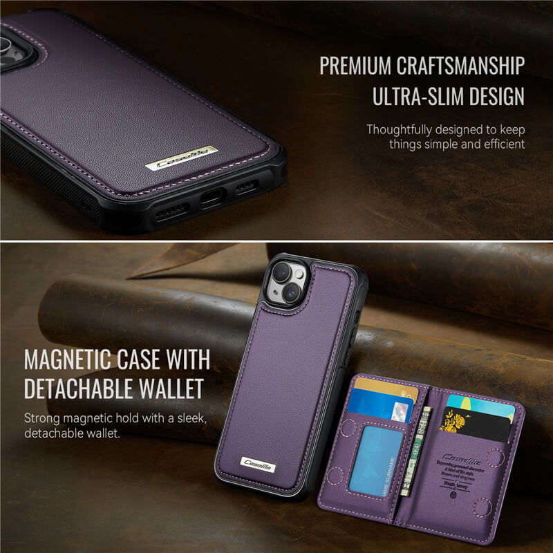 CaseMe iPhone 14 2-in-1 Detachable Magnetic Wallet Case