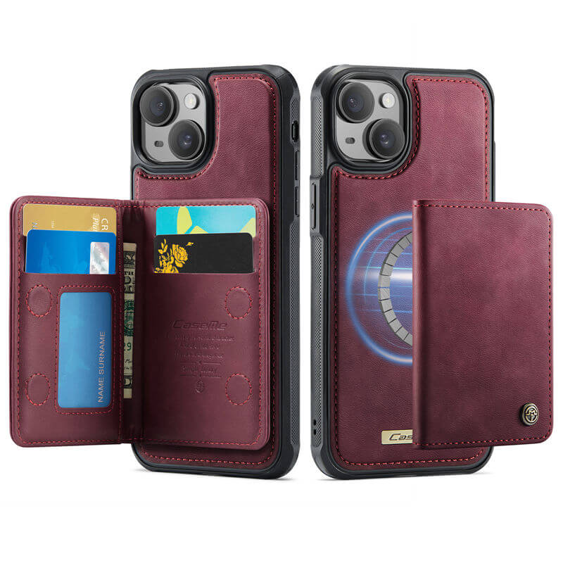 CaseMe iPhone 15 Plus 2-in-1 Detachable Magnetic Wallet Case