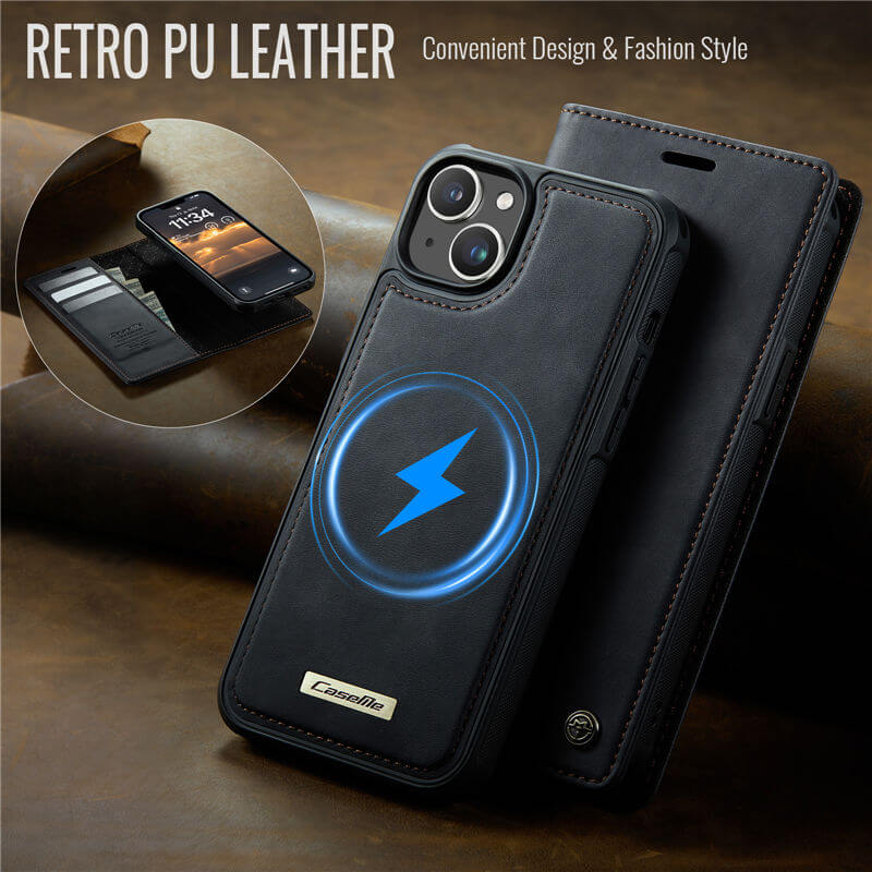 CaseMe iPhone 14 Plus 2-in-1 Magnetic Wallet Case