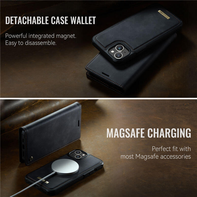 CaseMe iPhone 14 Plus 2-in-1 Magnetic Wallet Case