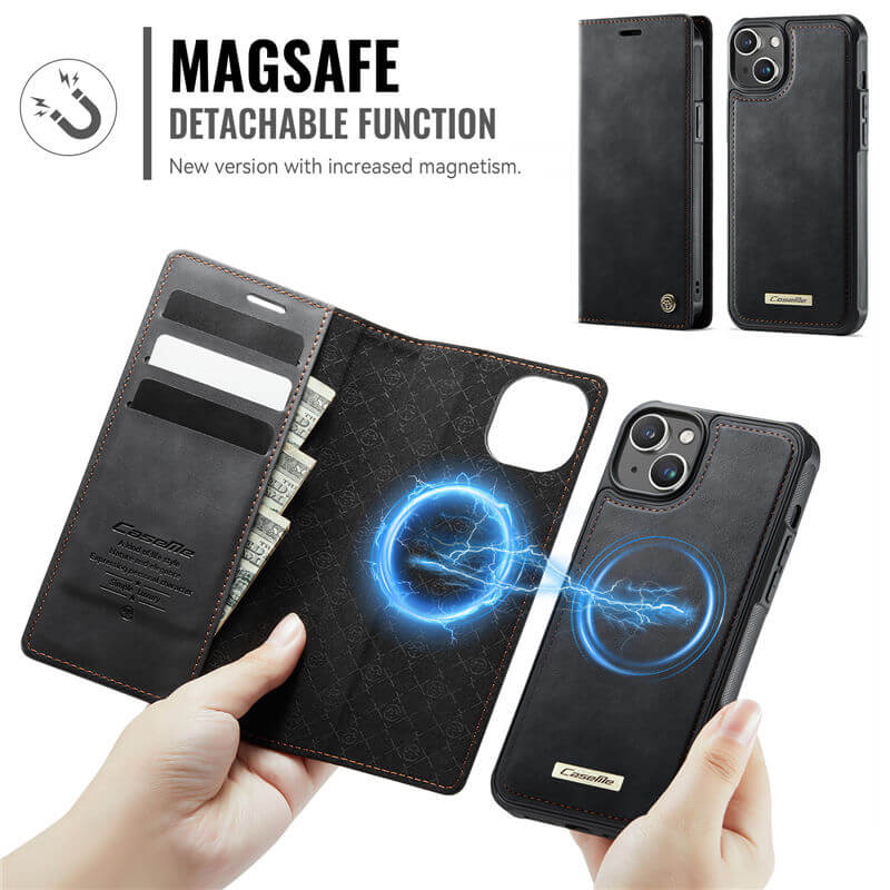 CaseMe iPhone 14 Plus 2-in-1 Magnetic Wallet Case