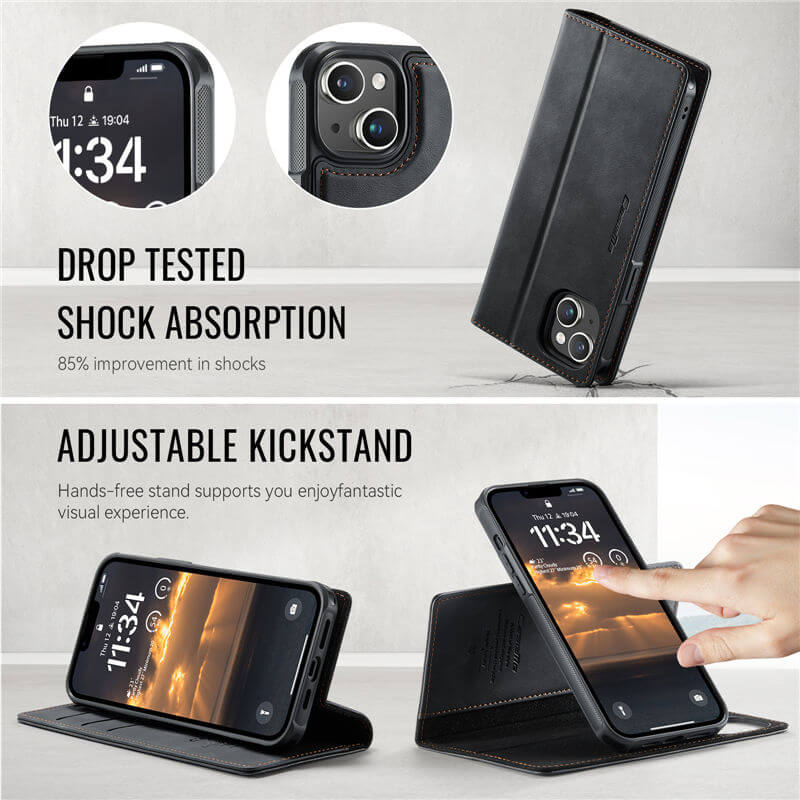 CaseMe iPhone 14 Plus 2-in-1 Magnetic Wallet Case