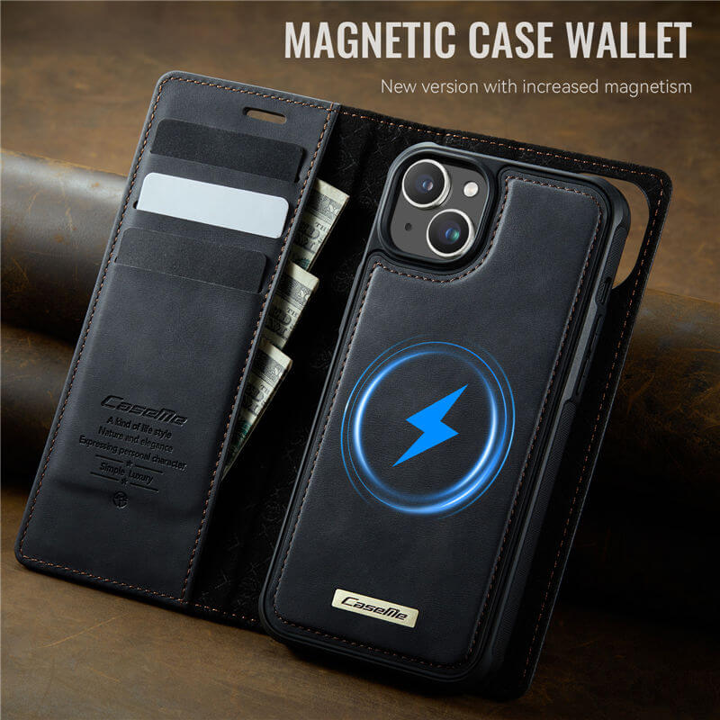 CaseMe iPhone 14 Plus 2-in-1 Magnetic Wallet Case